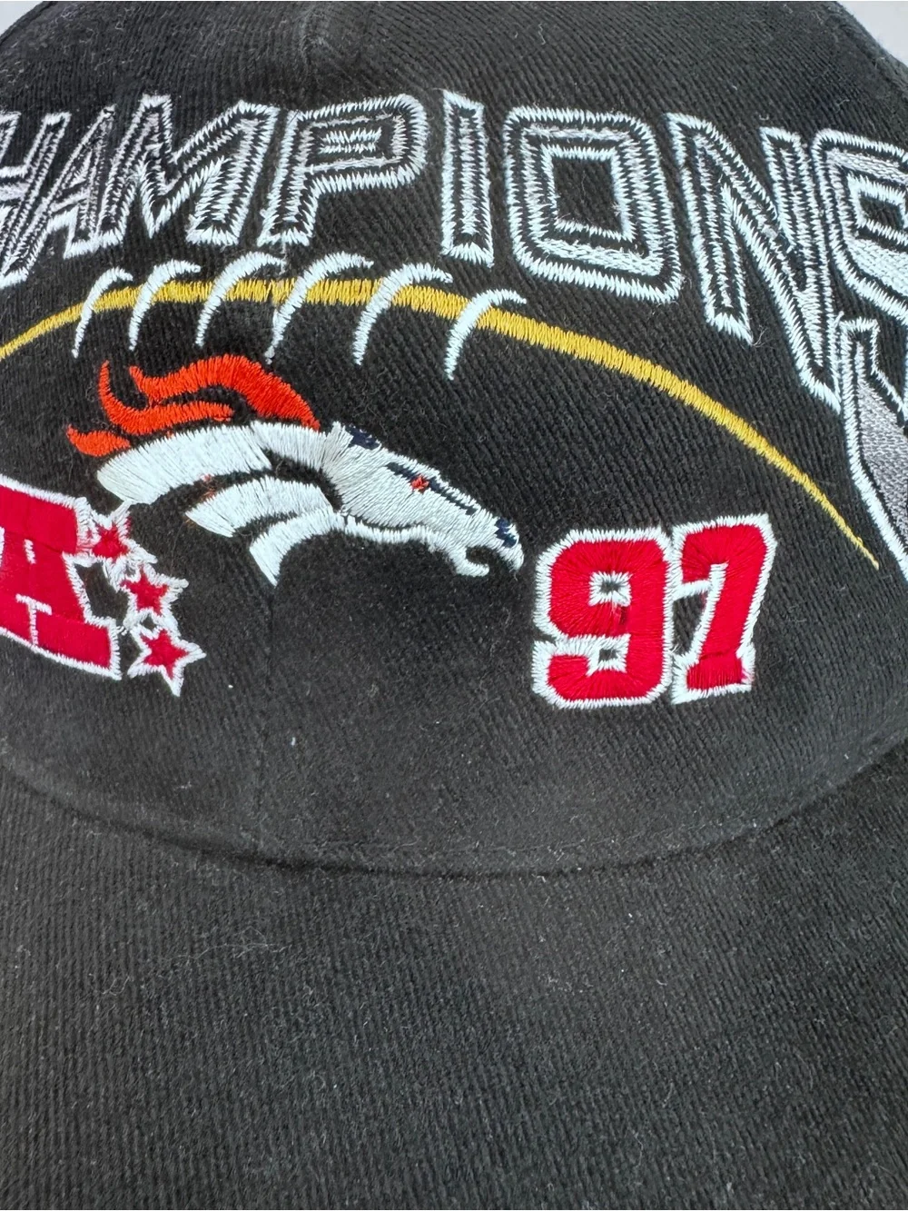 Vintage Broncos Hat 1997 Denver Broncos AFC Champions Hat